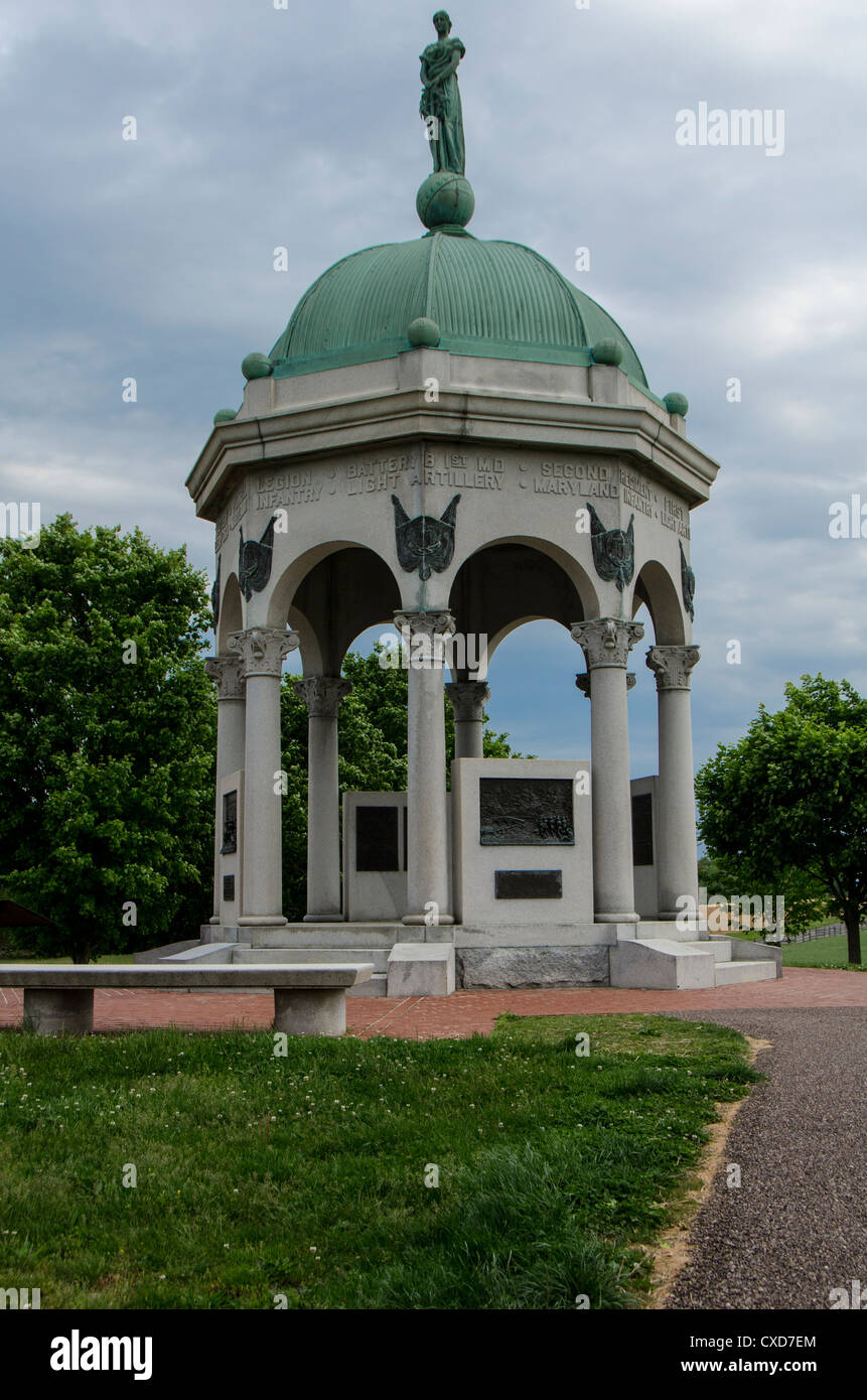 Mémorial du Maryland à Antietam National Battlefield Banque D'Images