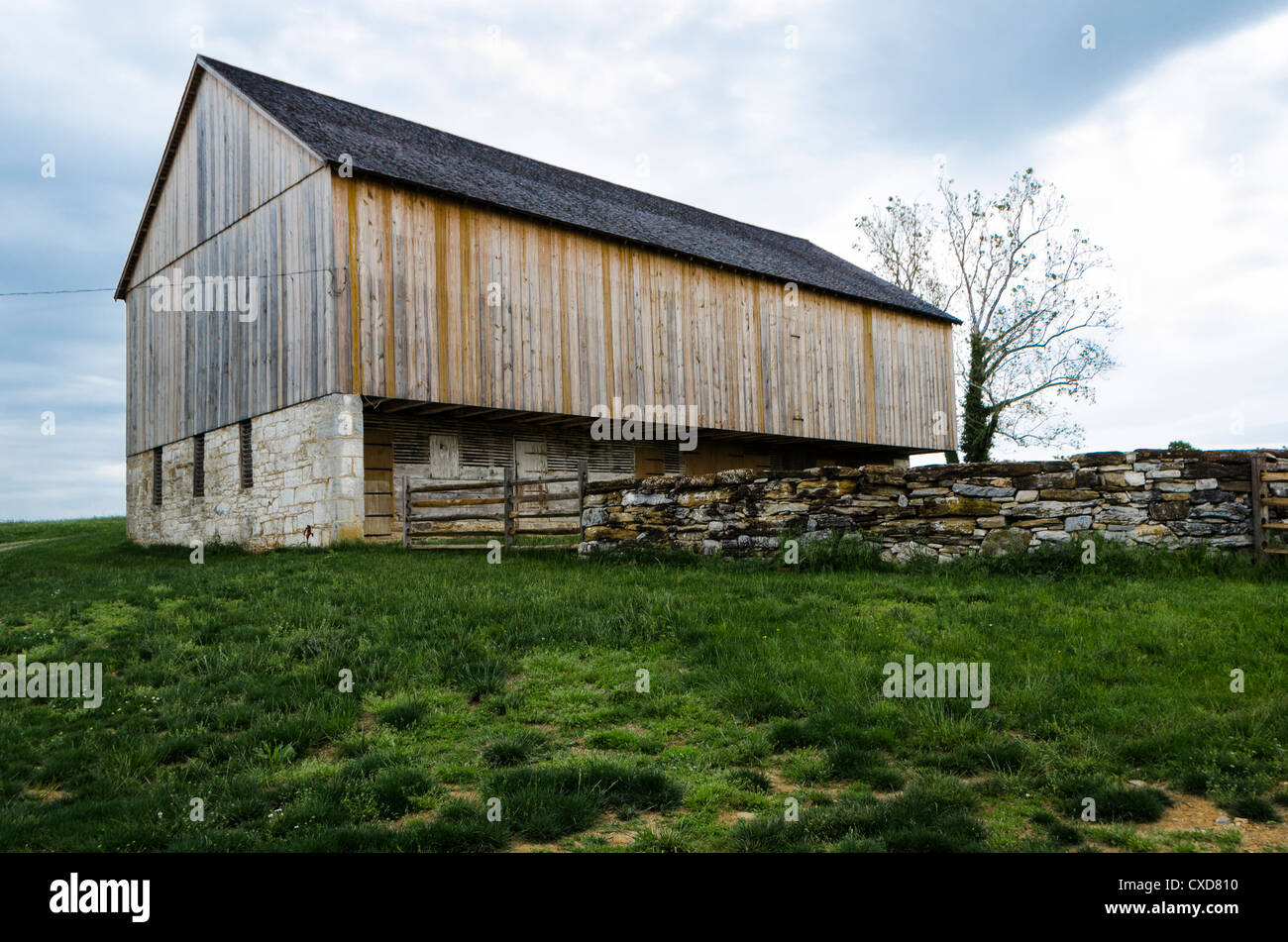 La grange à Poffenberger de bataille National d'Antietam Banque D'Images