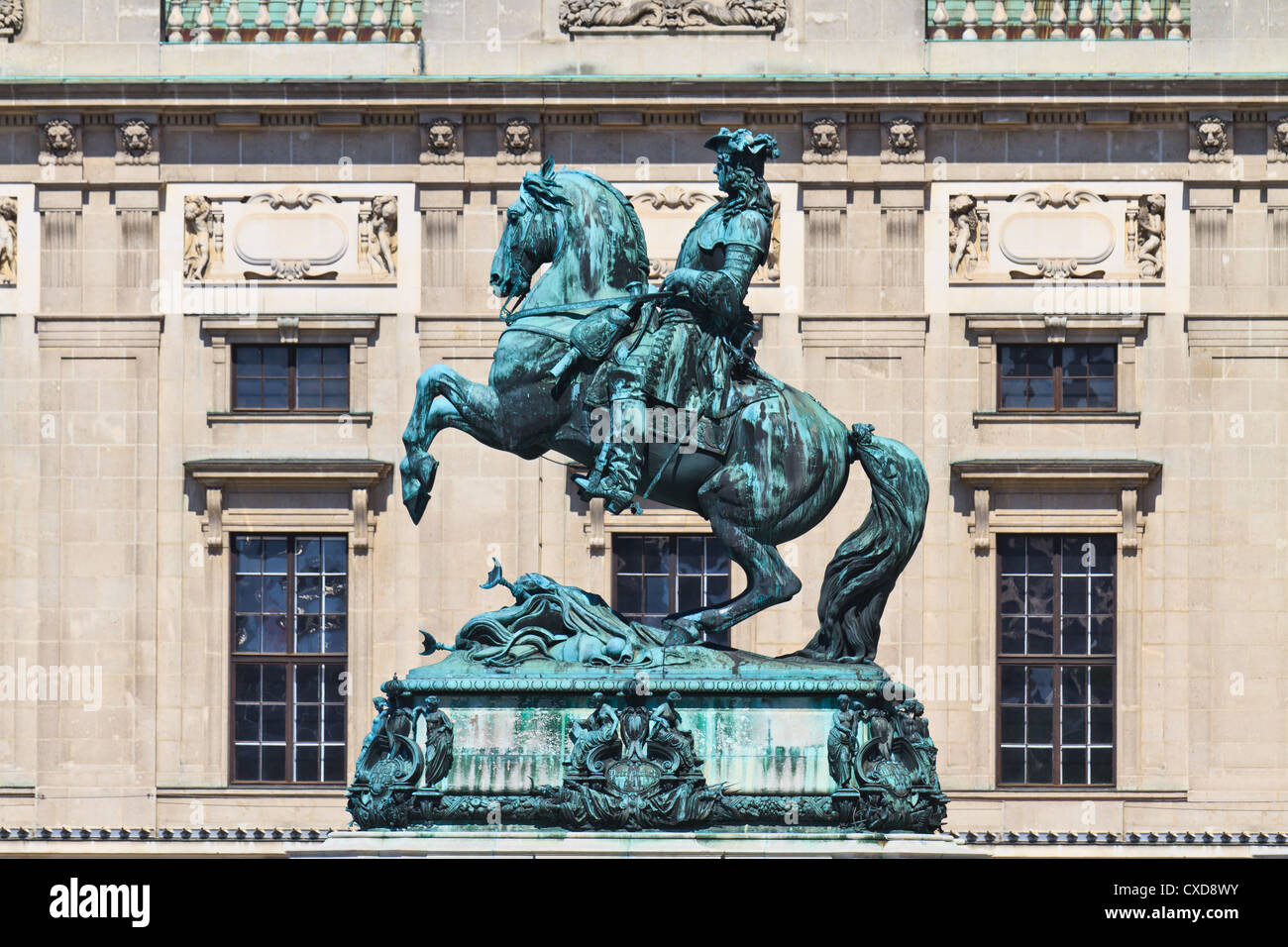 Statue du prince Eugène de Savoie en face du palais de la Hofburg, Vienne (Autriche) Banque D'Images