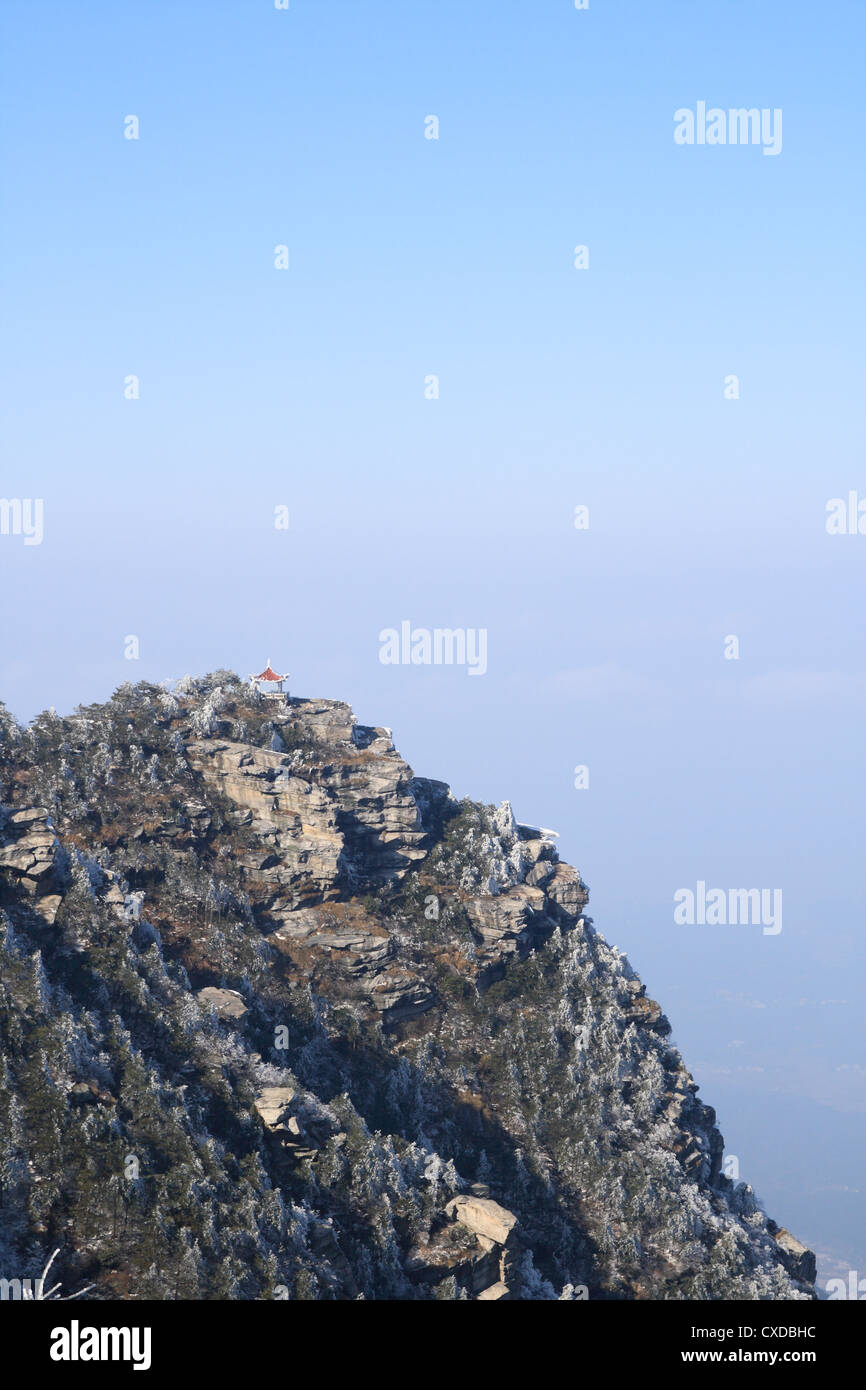 Sur le pic de pavillon Banque D'Images