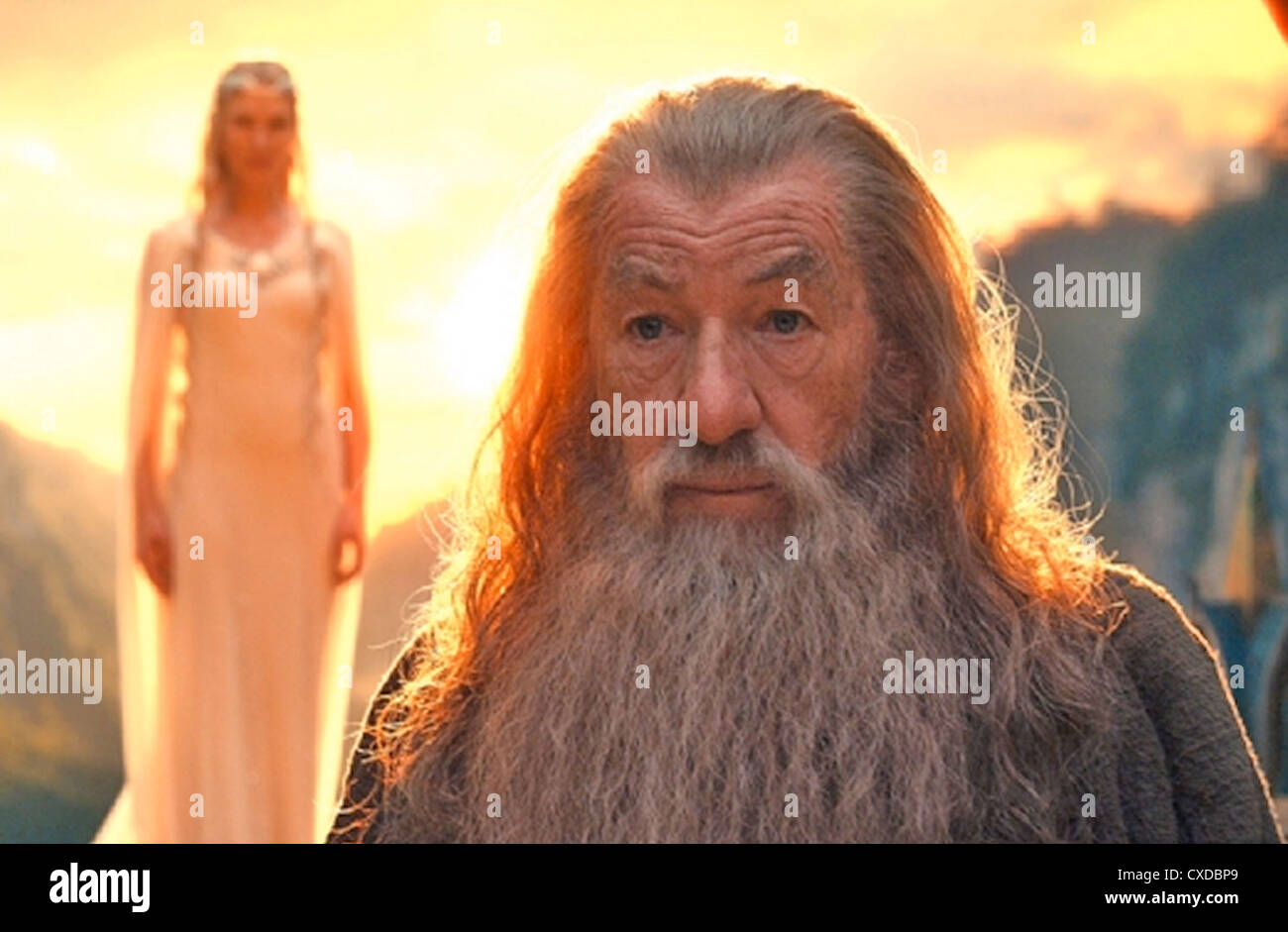 Le Hobbit : Un voyage inattendu 2012 Nouvelle Ligne/MGM/Warner Bros film avec Cate Blanchett et Ian McKellen Banque D'Images