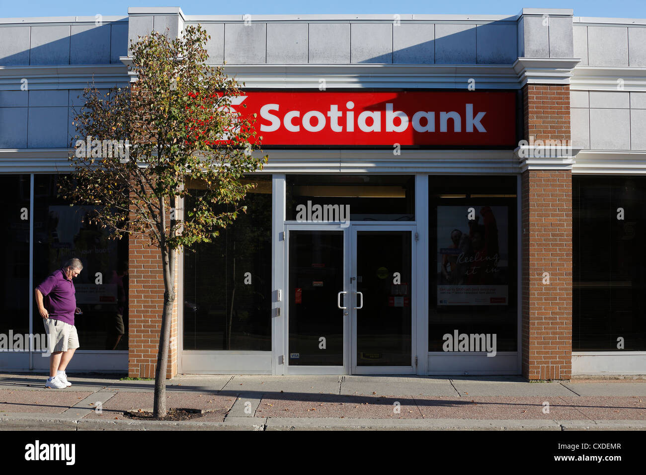 Bâtiment de la succursale de la Banque Scotia, Saint Stephen, Nouveau-Brunswick, Canada Banque D'Images