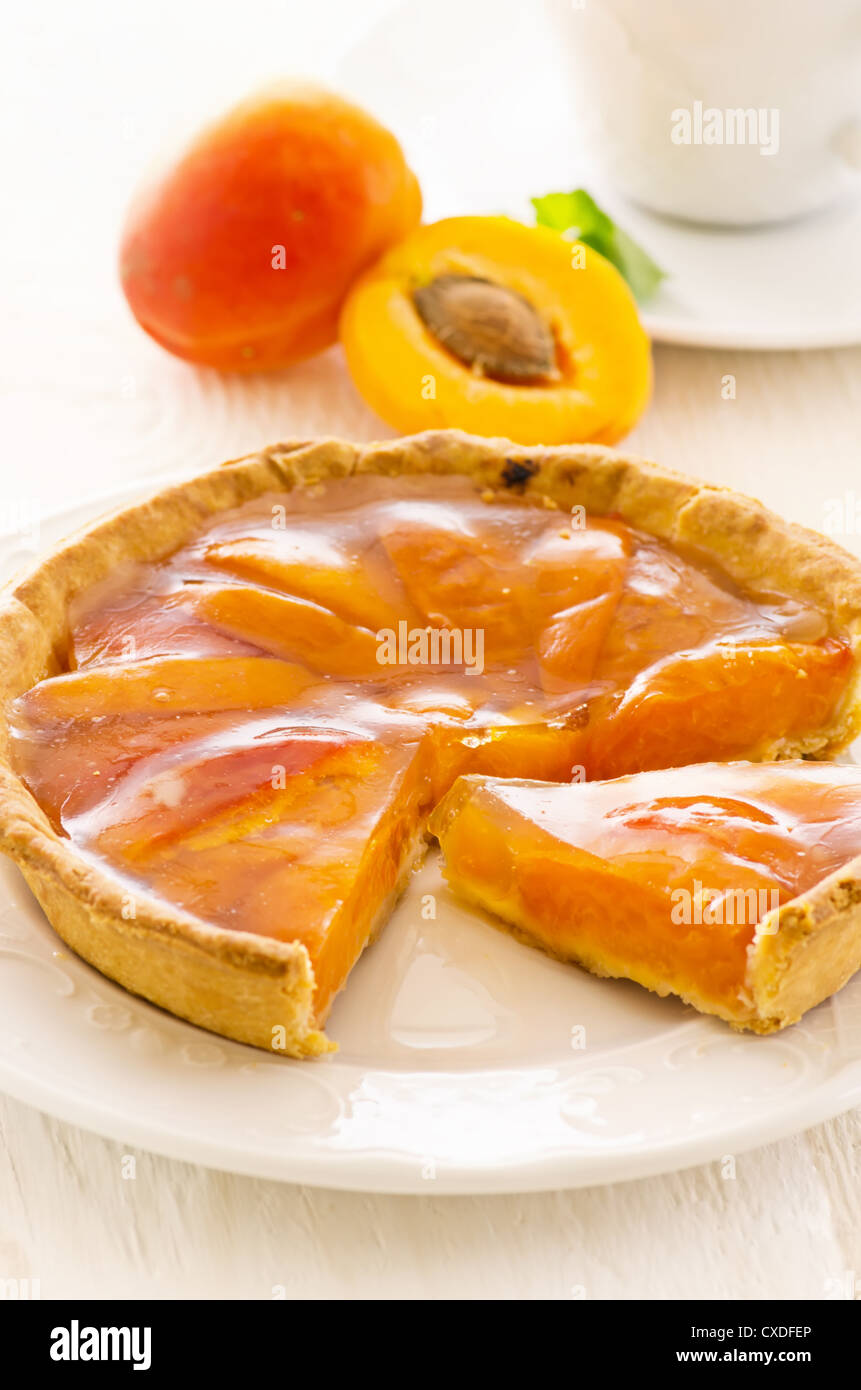 tarte abricot Banque D'Images