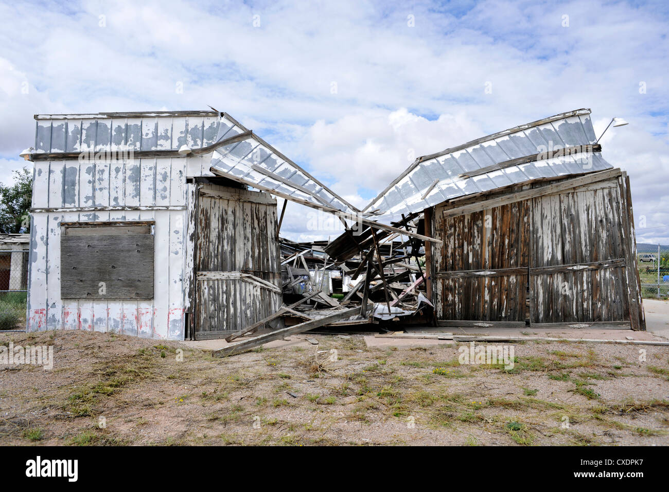 Storm/ouragan/Tornado Twister/dommages, Route 66, USA Banque D'Images