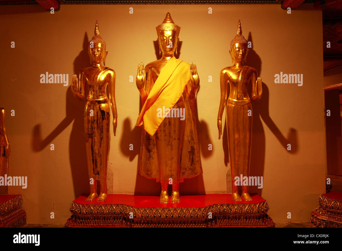 L'image du Bouddha de Wat Pho à Bangkok en Thaïlande Banque D'Images
