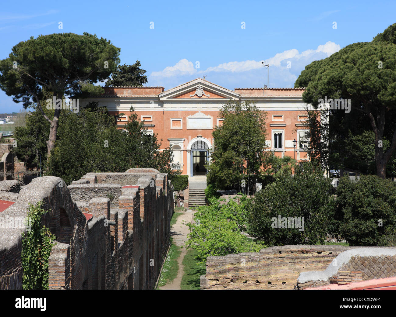 Bâtiment du musée, Ostia Antica, Rome, Latium, Italie, Europe Banque D'Images