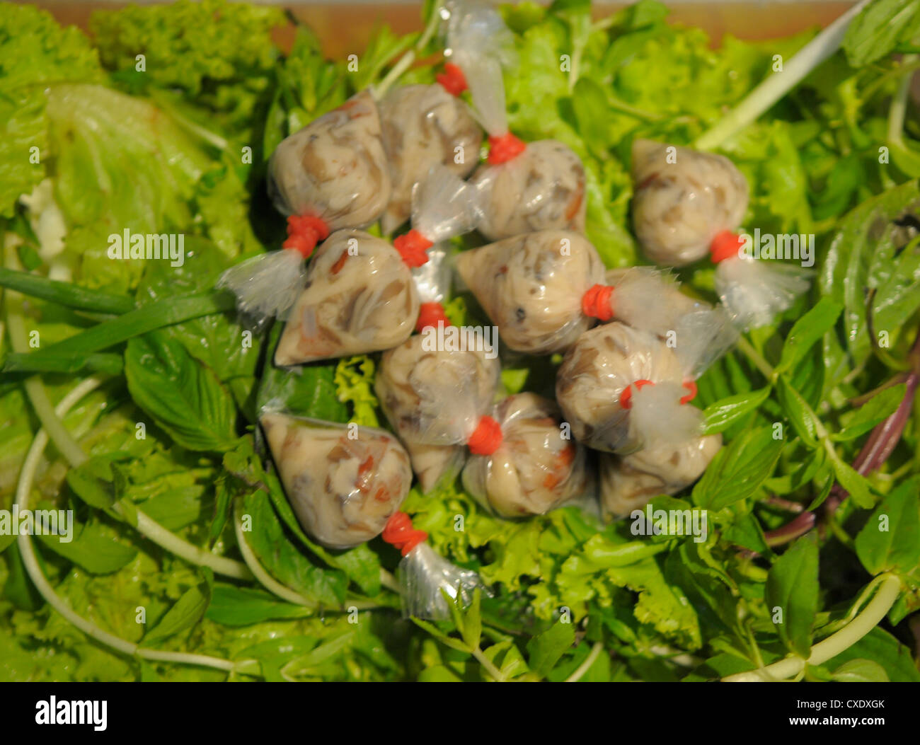 Nam Hed ( thai champignons fermentés ) , Maroc , délicatesse cuisine thaï, Bangkok, Thaïlande Banque D'Images