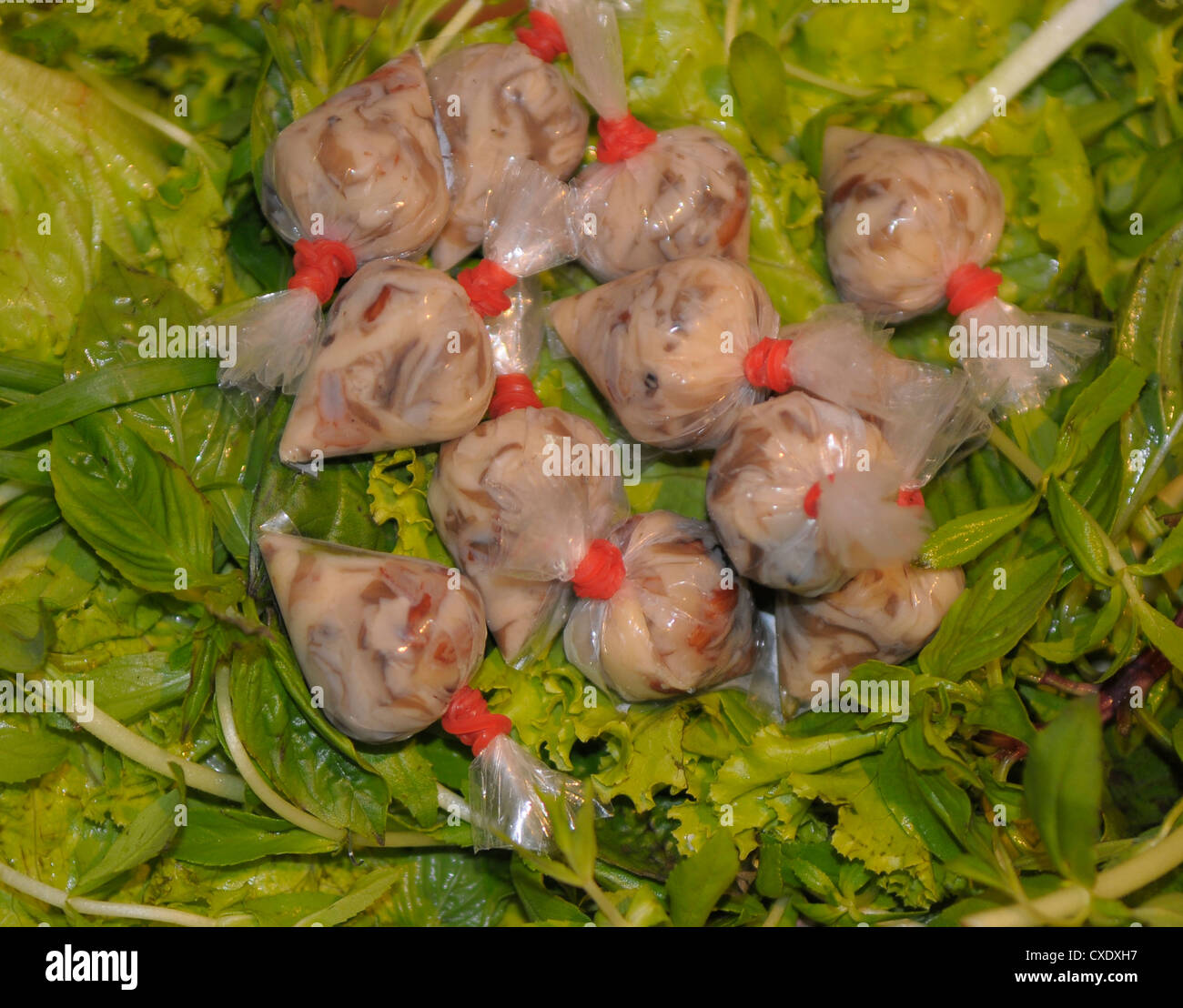 Nam Hed ( thai champignons fermentés ) , Maroc , délicatesse ,,la cuisine thaïlandaise Bangkok, Thaïlande Banque D'Images