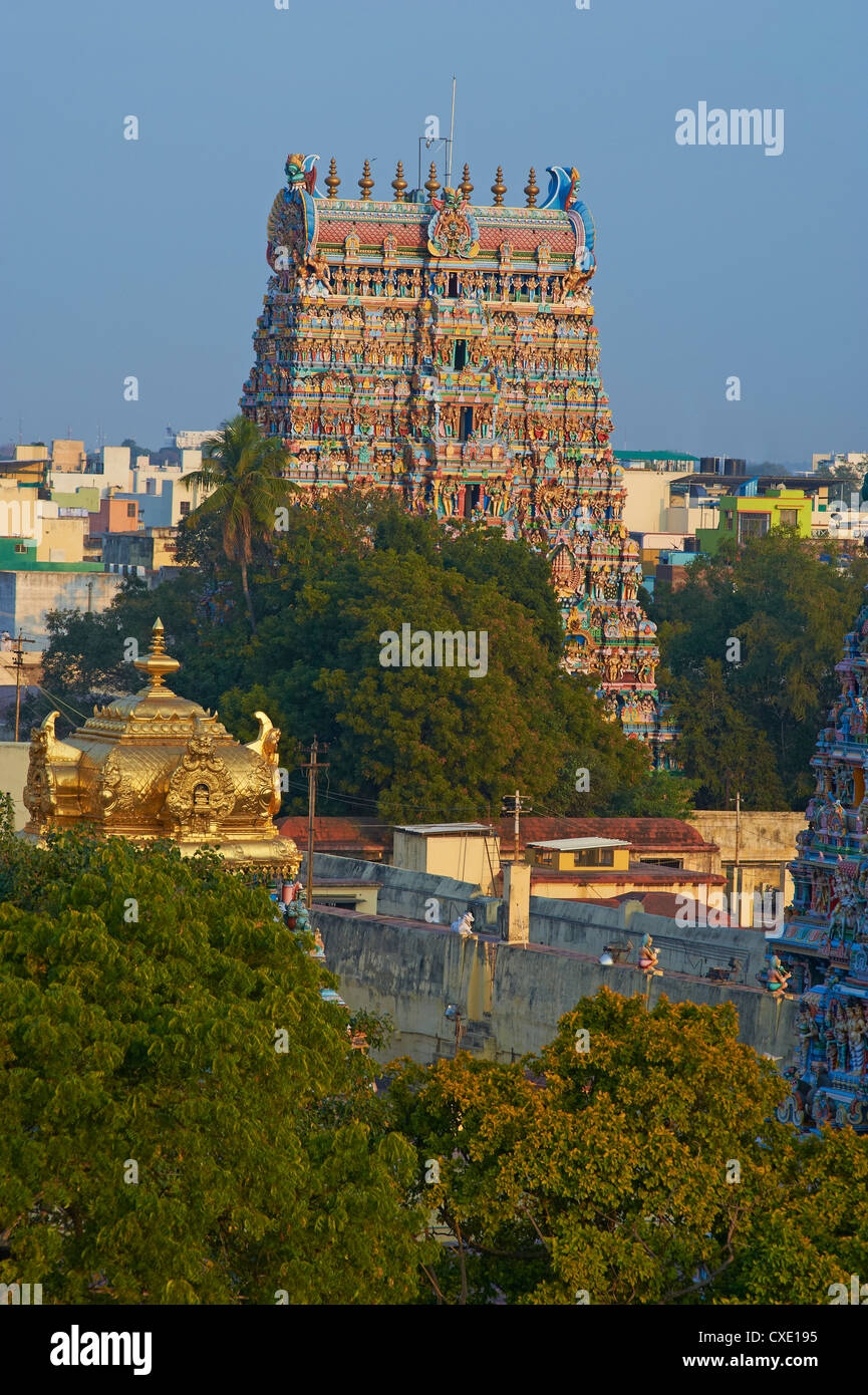 Temple Sri Meenakshi, Madurai, Tamil Nadu, Inde, Asie Banque D'Images