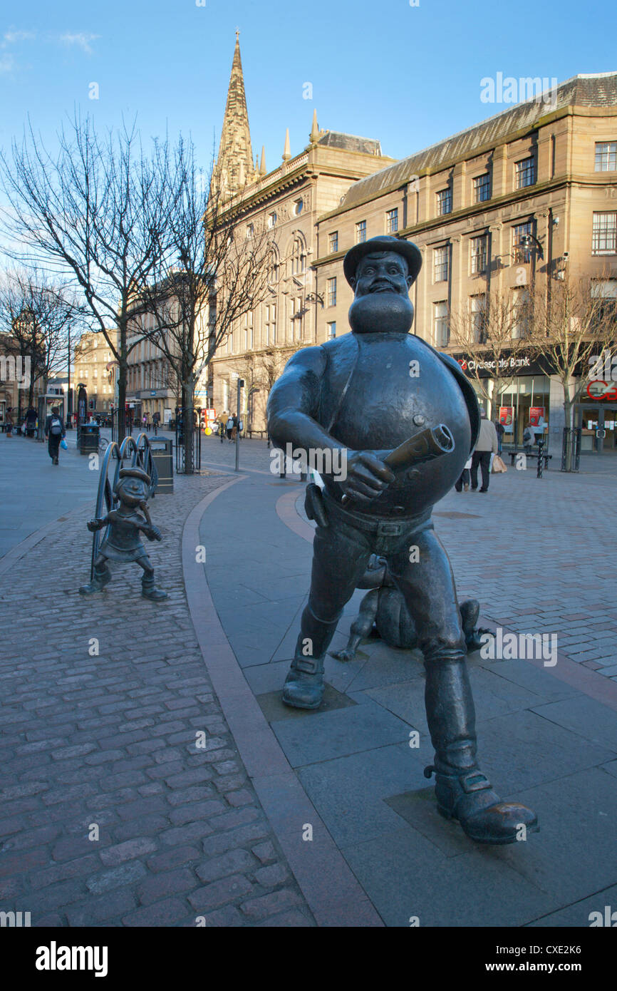 Desperate Dan statue, Dundee, Écosse Banque D'Images