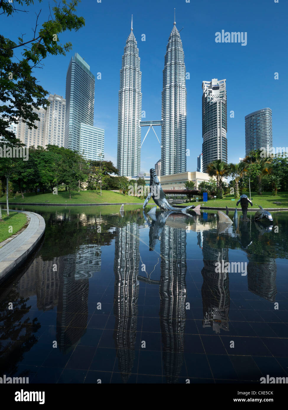 Les Tours Petronas, Kuala Lumpur, Malaisie Banque D'Images