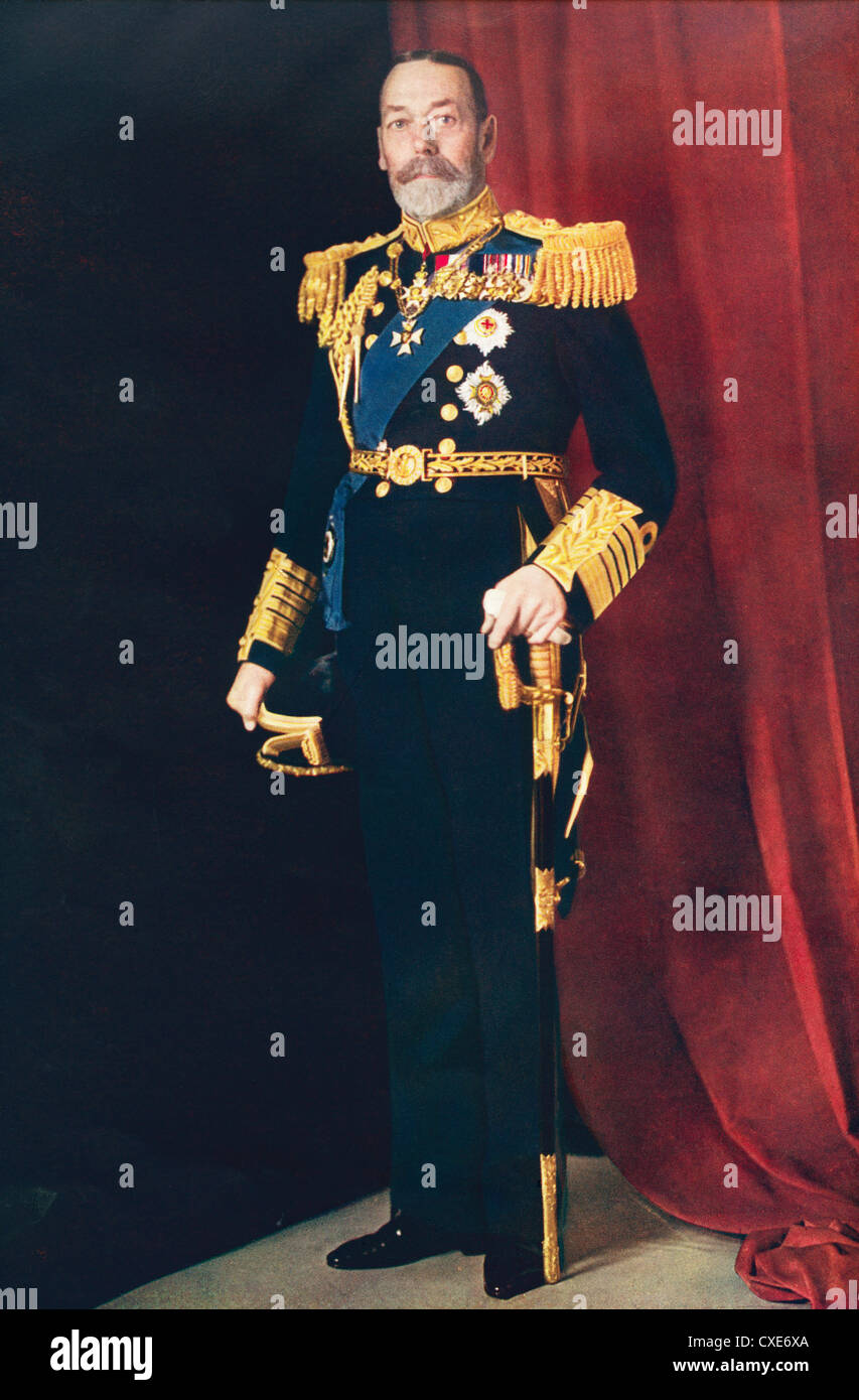 Le roi George V, George Frederick Ernest Albert, 1865 - 1936. Roi du Royaume-Uni. Banque D'Images