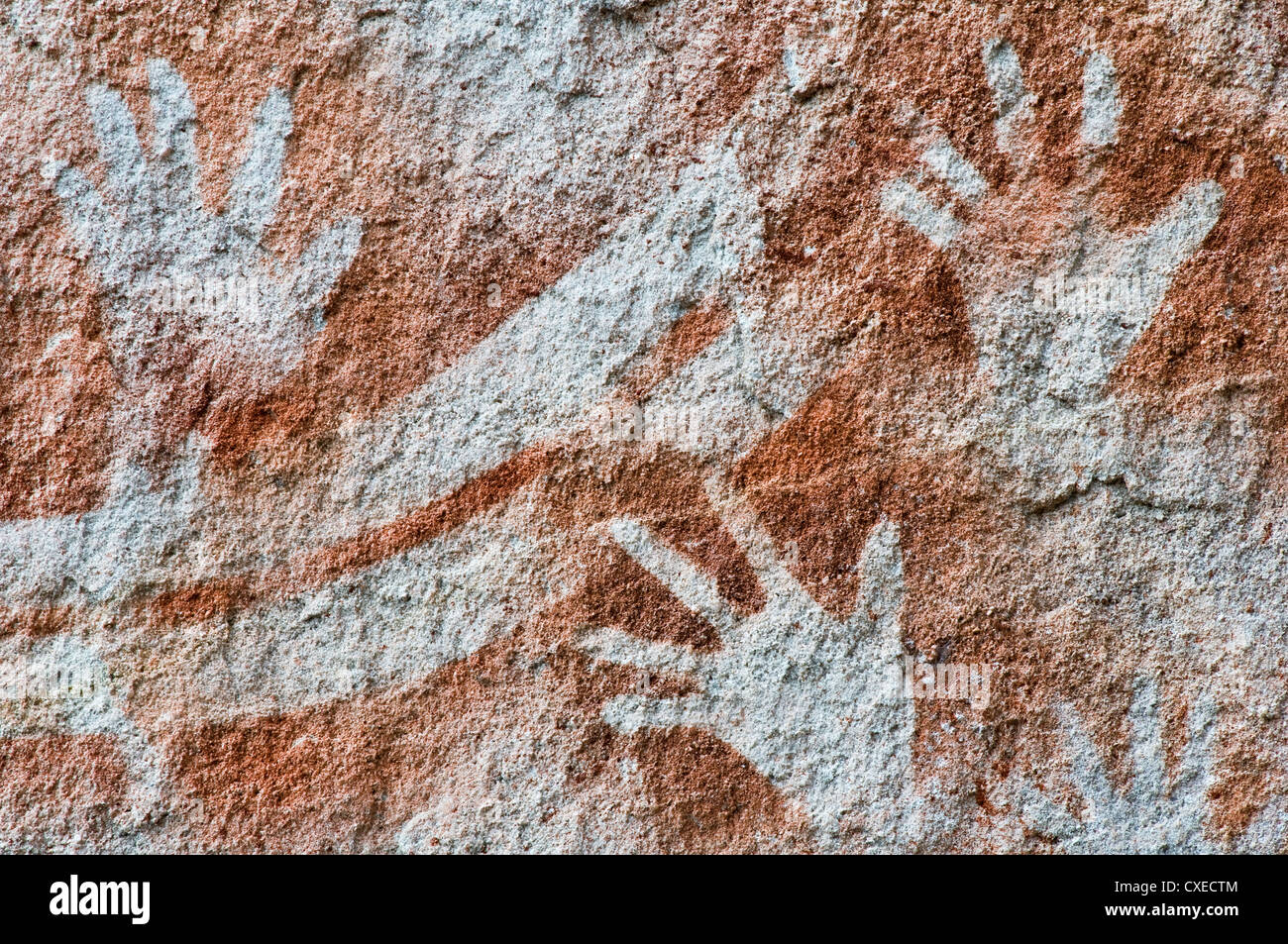 Art rupestre aborigène à Carnarvon Gorge. Banque D'Images