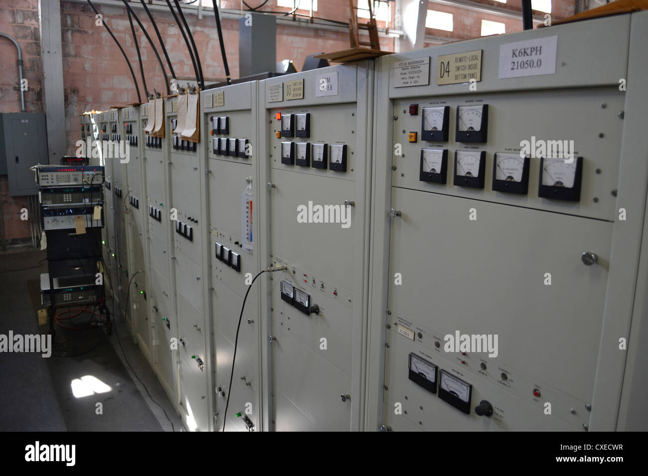 Des émetteurs à l'ancienne station de radio de RCA à Bolinas. Cela a été utilisé pour du navire au rivage radio point à point et jusqu'à 1999 Banque D'Images