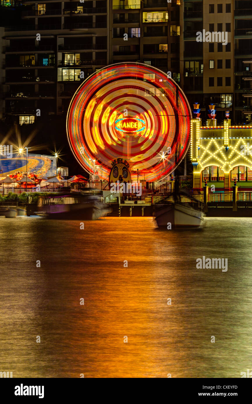 Luna Park de Sydney la nuit sur Lavender Bay Banque D'Images