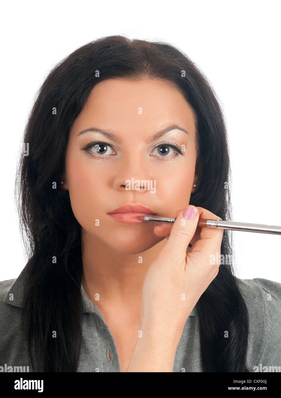 Mettre sur les modèles eye make up Banque D'Images