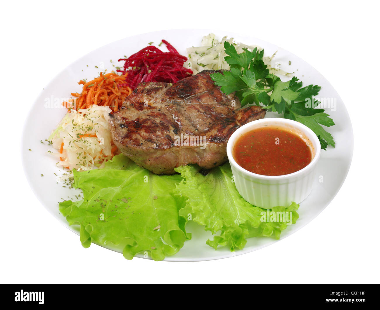 T-bone steak grillé Banque D'Images