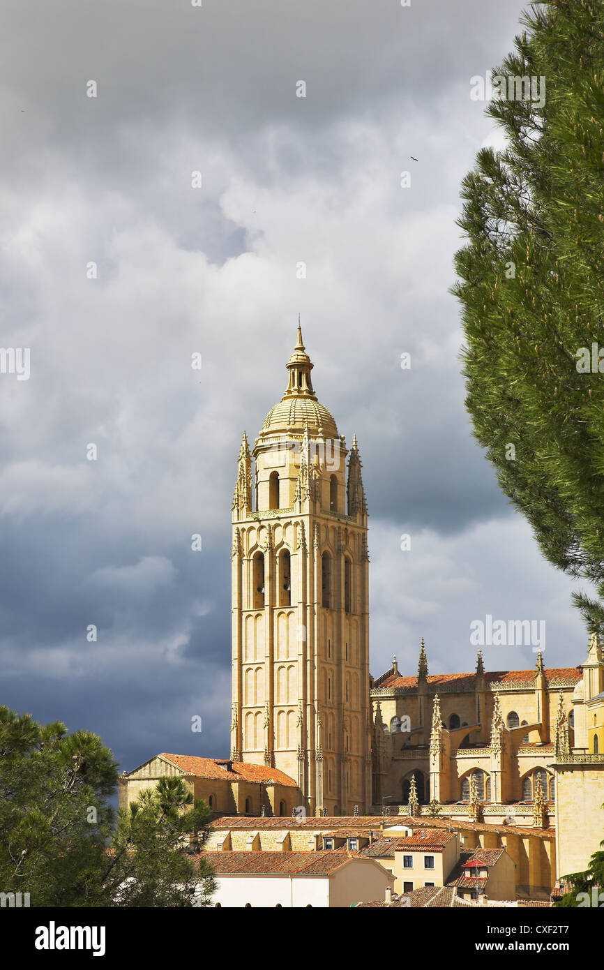 Un tour dans la cathédrale de Ségovie Banque D'Images