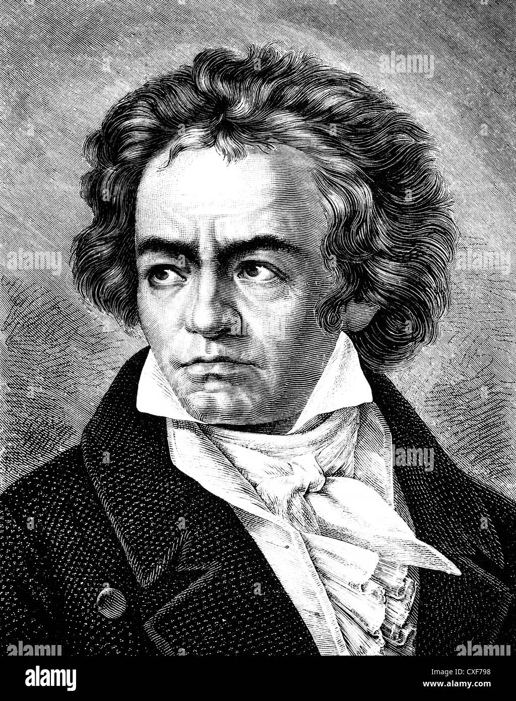 Ludwig van Beethoven, 1770 -1827, un compositeur allemand de la première école viennoise Banque D'Images