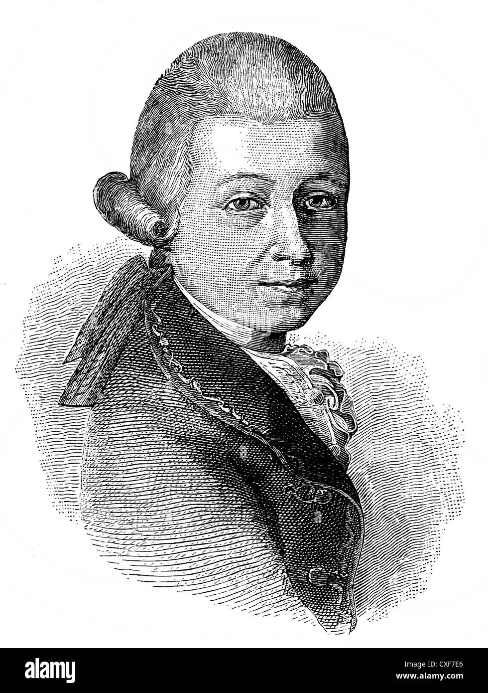 Wolfgang Amadeus Mozart, 1756 - 1791, un compositeur de la première école de Vienne, Banque D'Images