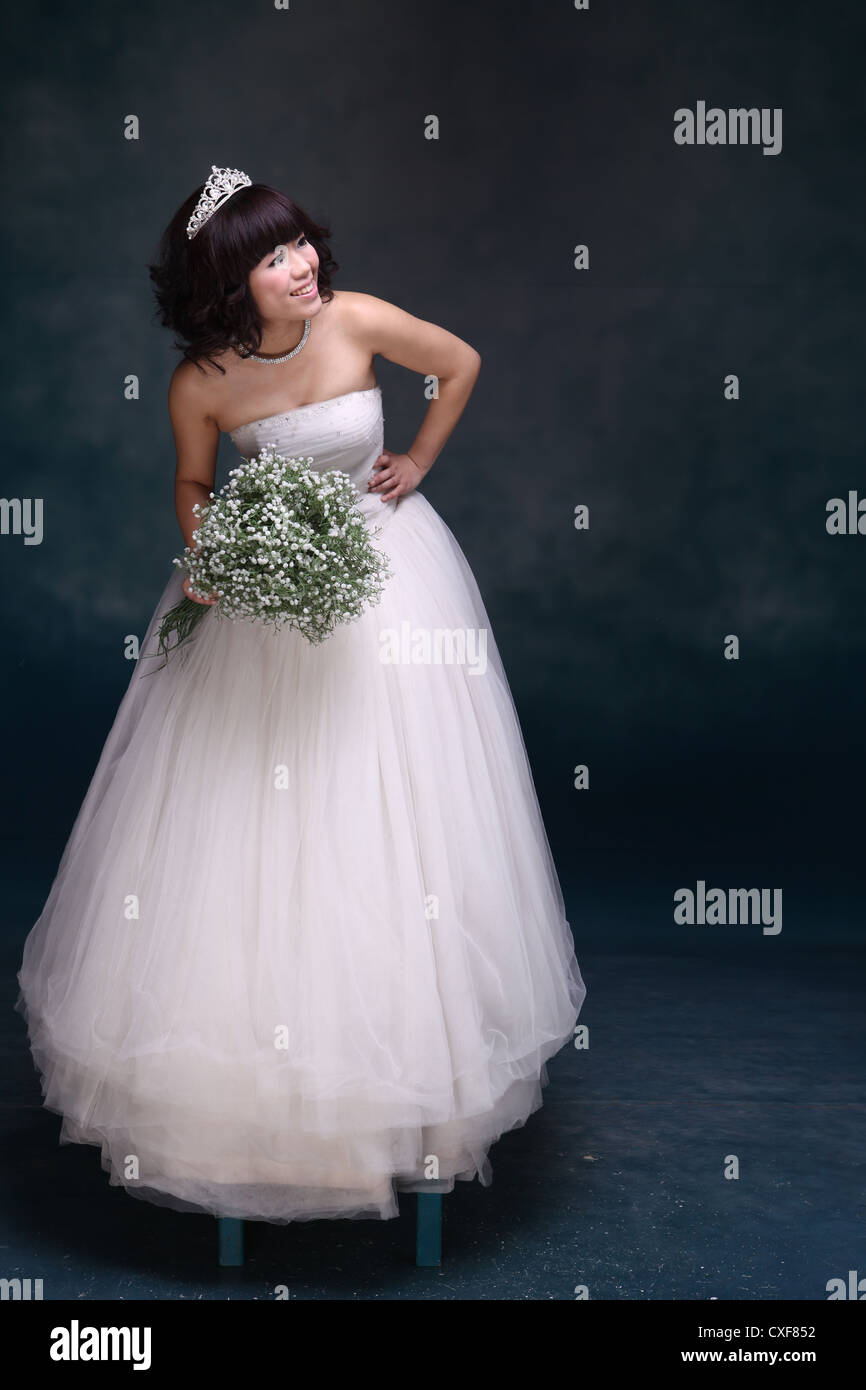 Suite Nuptiale, portrait chinois en studio. Banque D'Images