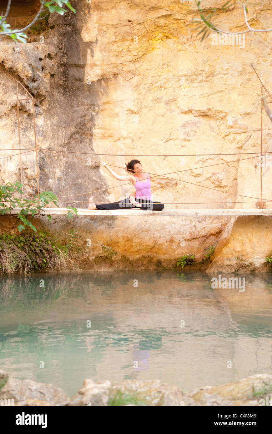 Femme de yoga Banque D'Images