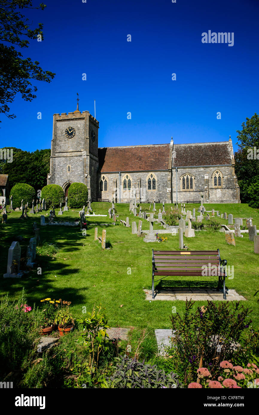 L'église Holy Trinity dans West Village de Lulworth Dorset Banque D'Images