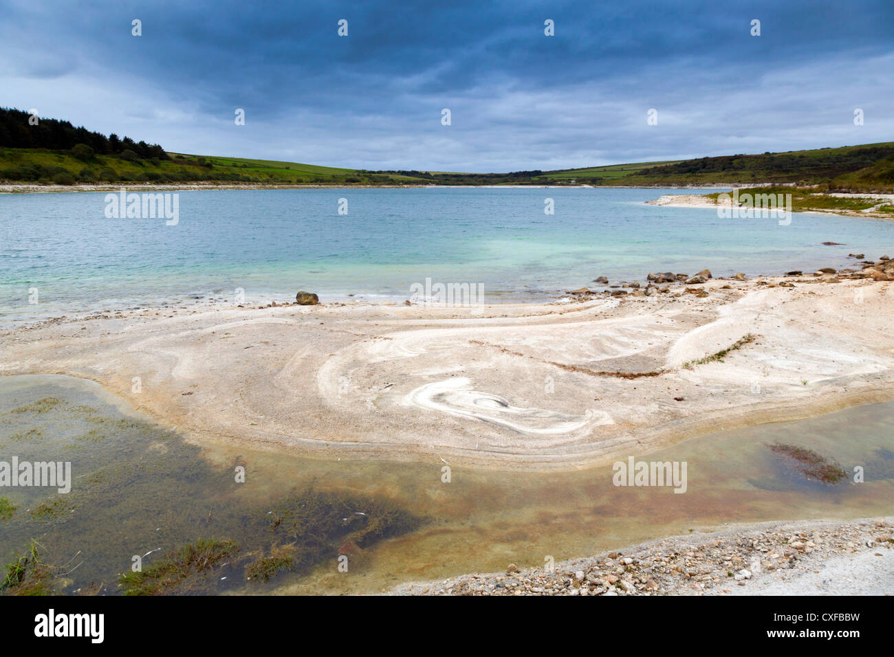 Parc Lac ; ancien Chine remise en état de fonctionnement d'argile ; lac ; Cornwall, UK Banque D'Images