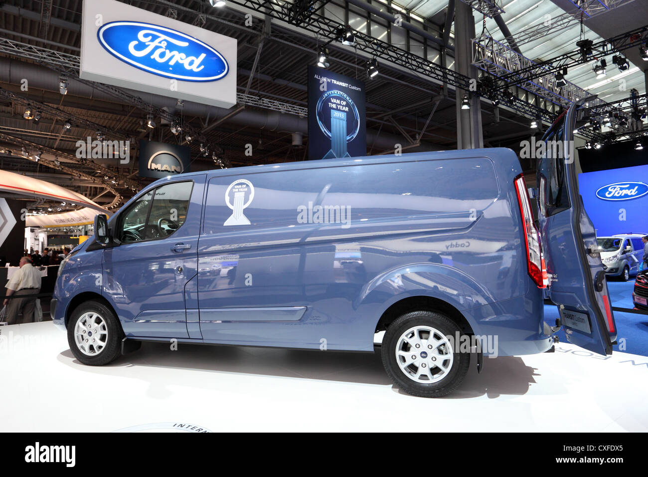 Nouveau Ford Transit Van au du Salon International des Véhicules Utilitaires Banque D'Images
