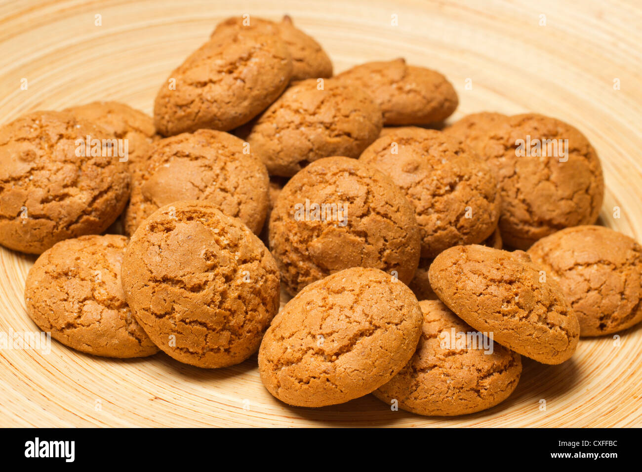 Amaretti italien sucré, les cookies (biscuits) Banque D'Images