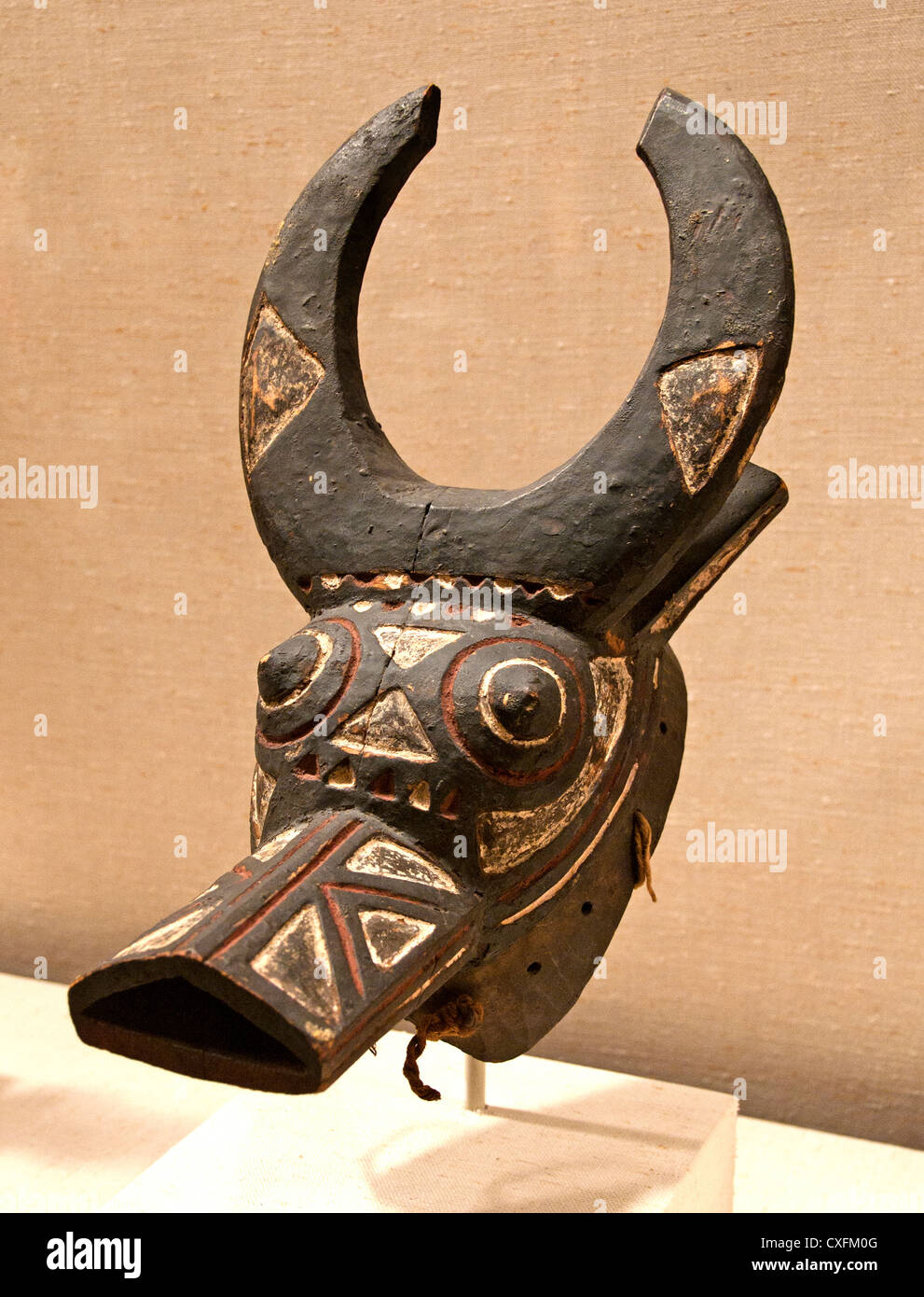 Buffle masque 19ème 20ème siècle Burkina Faso Ouri noir de la région de la rivière Volta village Nunuma ou Winiama bois autochtones Banque D'Images