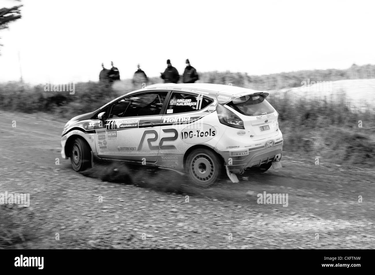 2012 Trackrod rally dans la région de North Yorkshire Dalby forest Banque D'Images