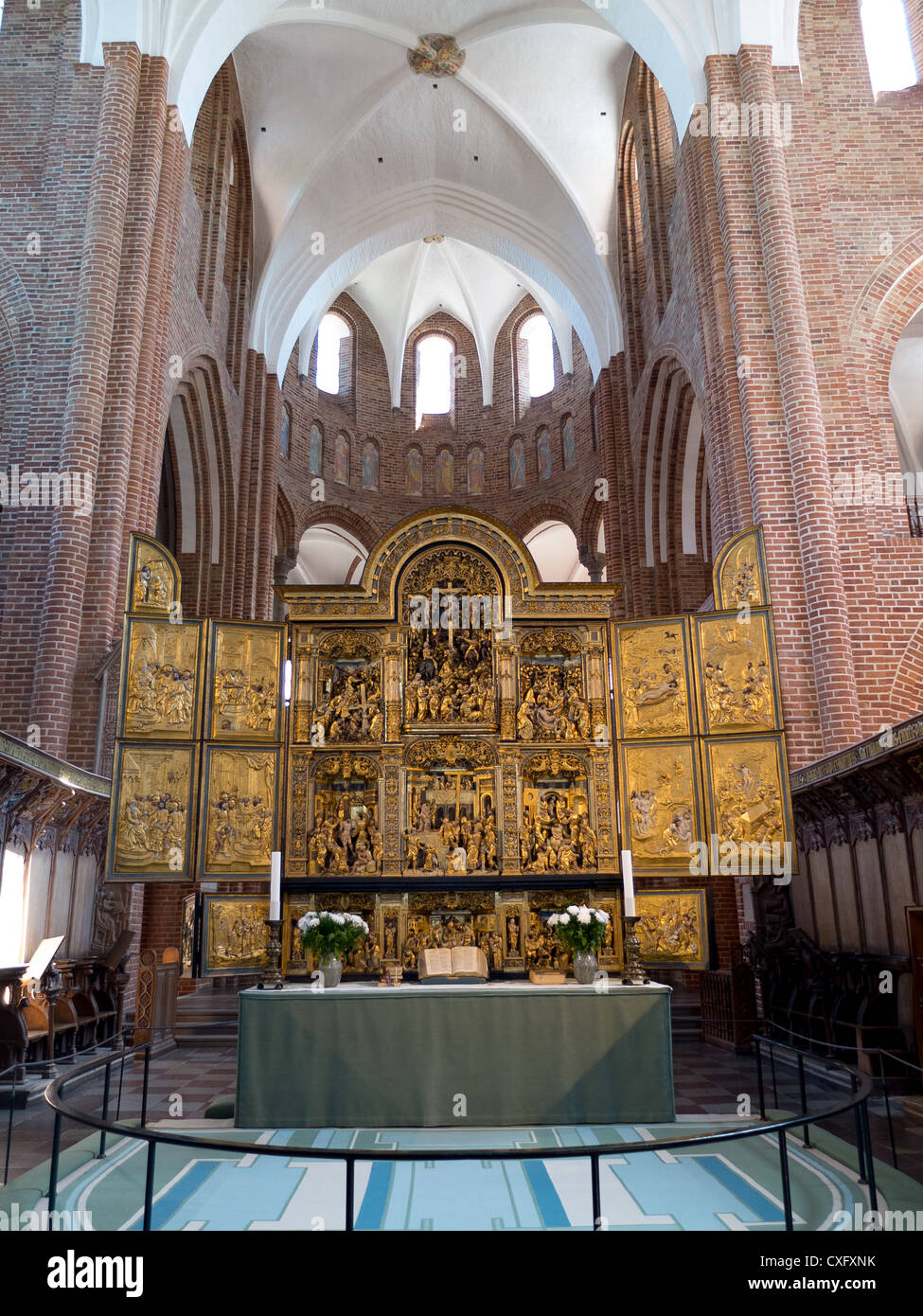 Cathédrale de Roskilde Roskilde Domkirke (Danois :), dans la ville de Roskilde sur l'île de Seeland (Sjælland) dans l'est du Danemark Banque D'Images