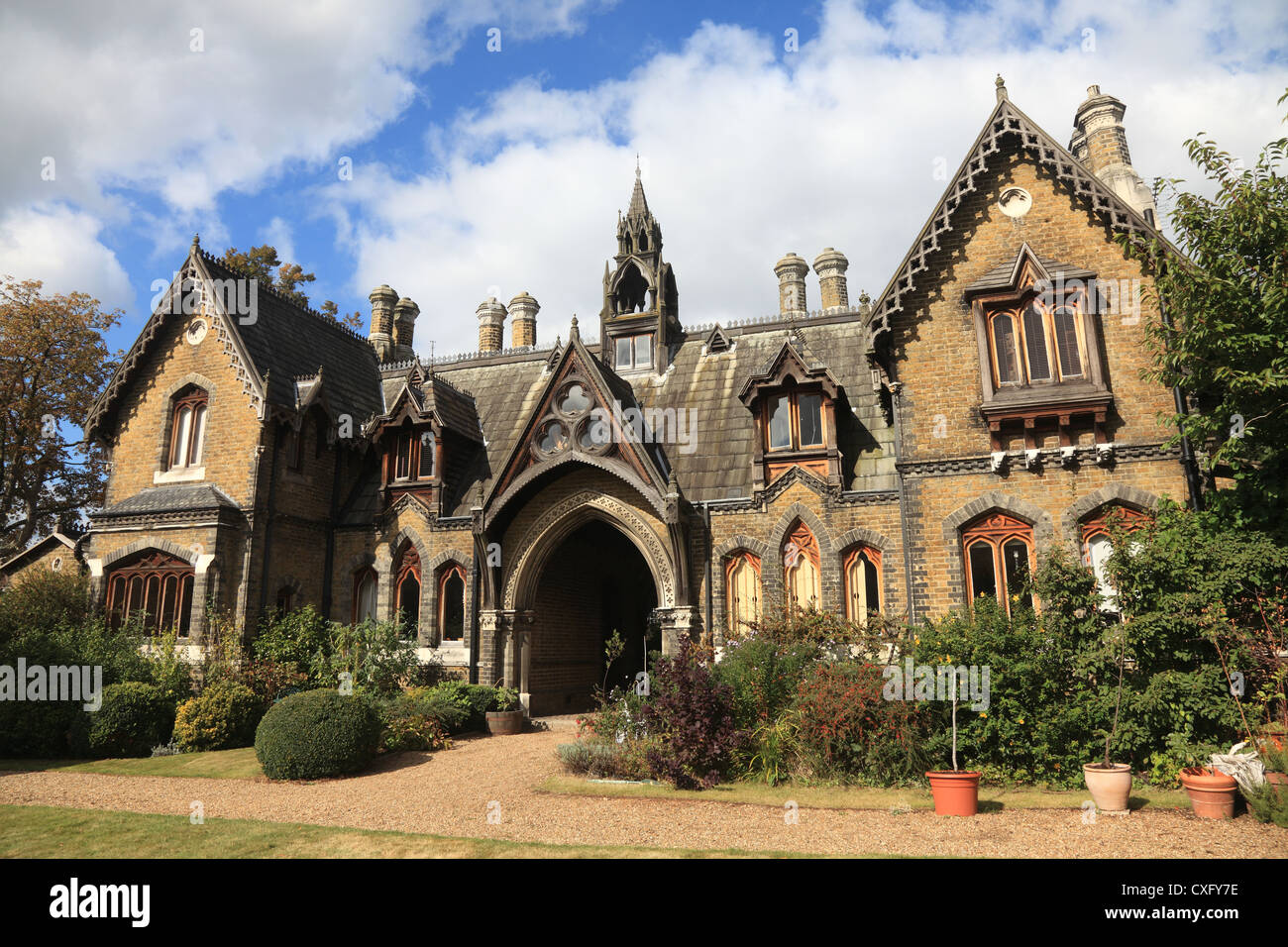Holly Village Victorian maisons gothiques à Highgate London England Banque D'Images