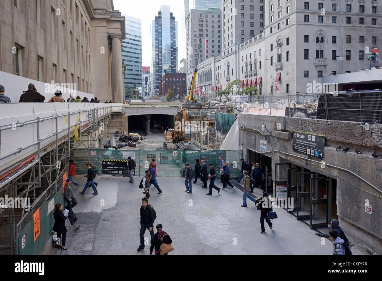 La gare Union, les réparations rénovations, Toronto, septembre 2012 Banque D'Images