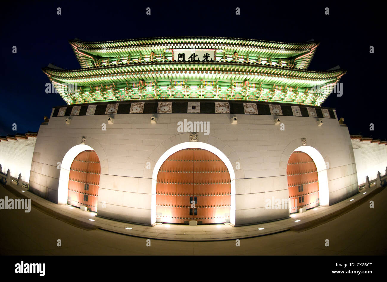 Porte Gwanghwamun, Séoul, Corée. Banque D'Images