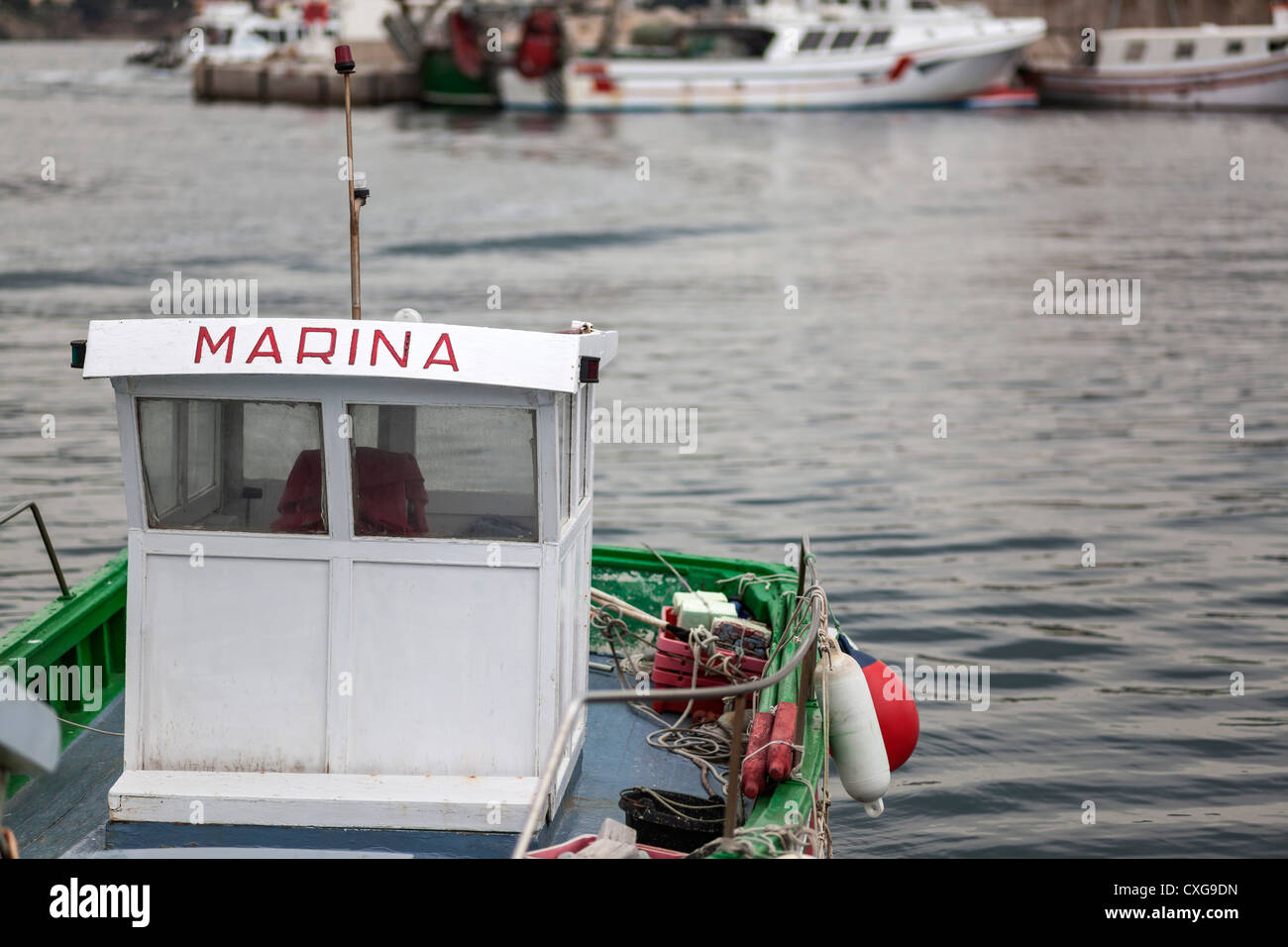 Llanca,catalogne,Espagne.bateau de pêche. Banque D'Images