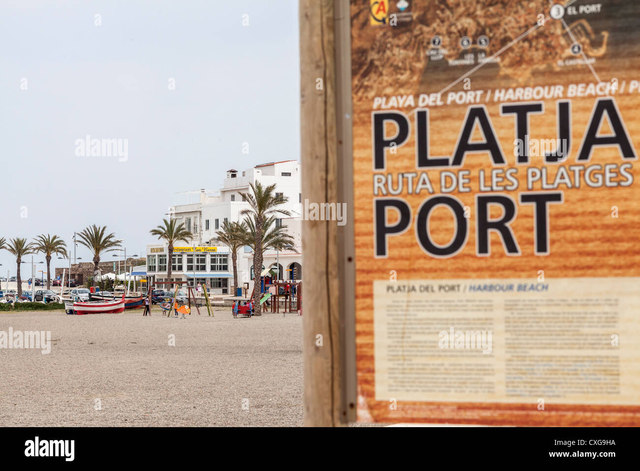 Llanca,catalogne,Espagne.plage. Banque D'Images
