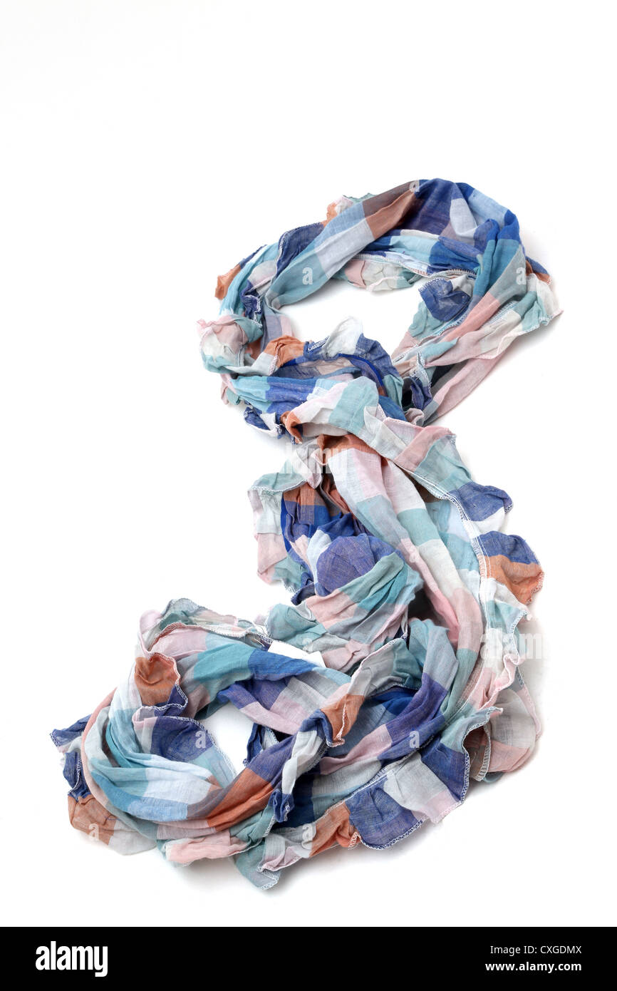 Un foulard en coton coloré Banque D'Images