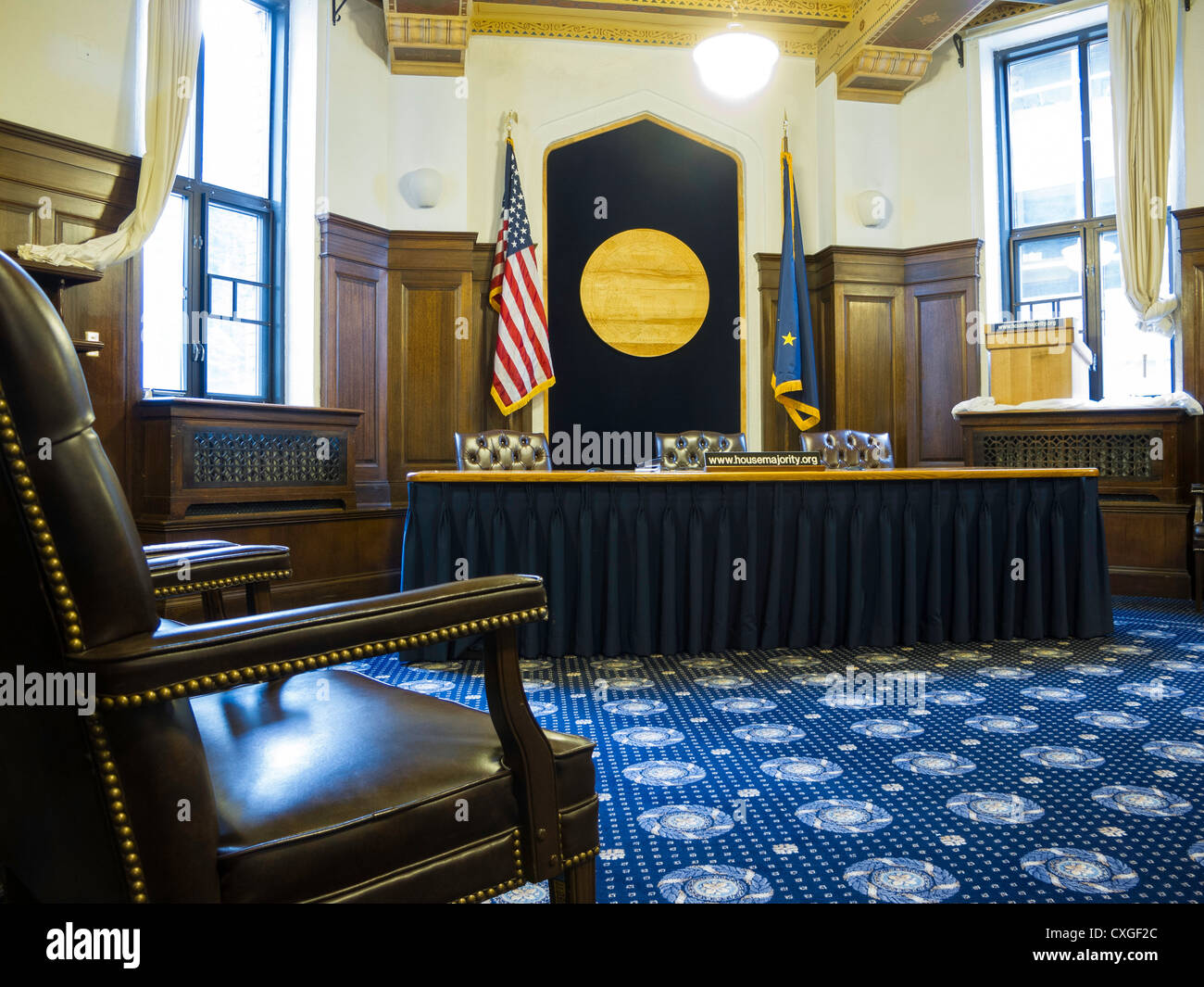 Alaska State Capitol Building Interior, Juneau, Alaska, USA Banque D'Images