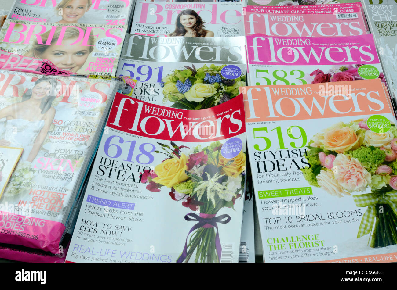Mariage Fleurs Magazine Banque D'Images