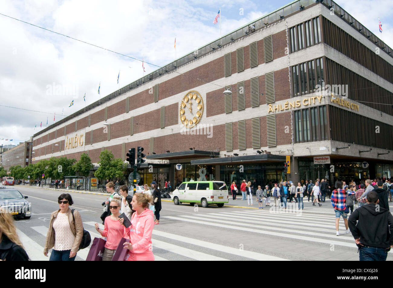 Åhlens department store shop boutiques Stockholm Suède chaîne suédoise centre centre-ville Banque D'Images