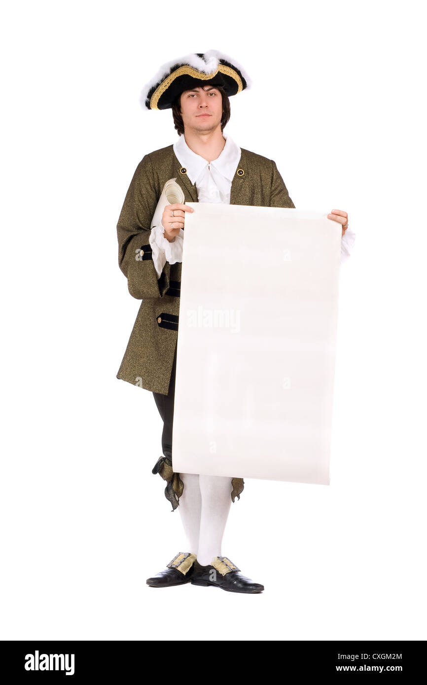 Homme dans un costume historique Banque D'Images