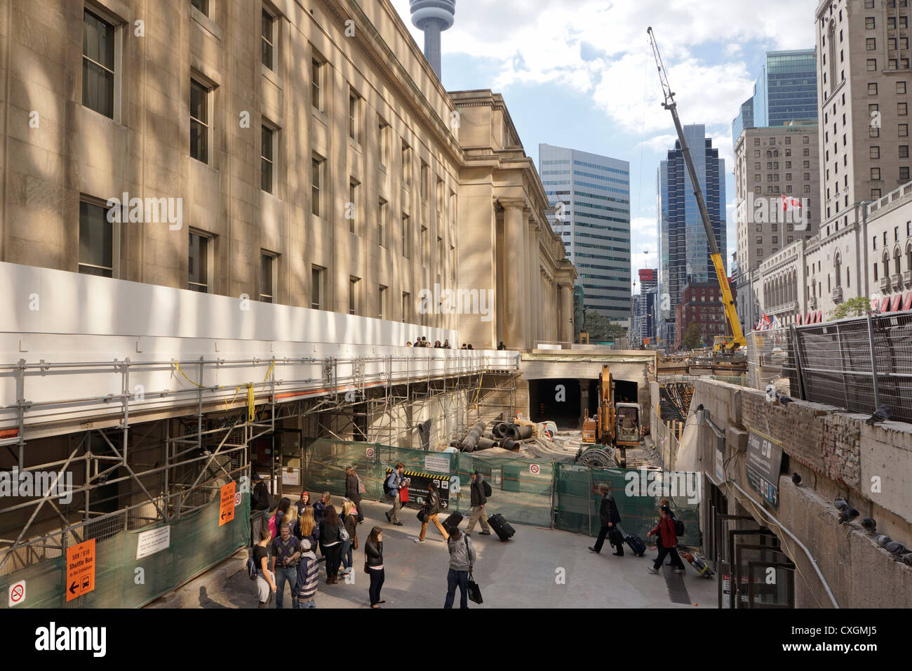 La gare Union rénovations réparations, Toronto, septembre 2012 Banque D'Images