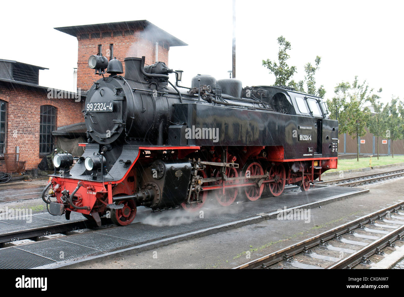 Locomotive à vapeur. La bahn Molli à Bad Doberan - Allemagne Banque D'Images