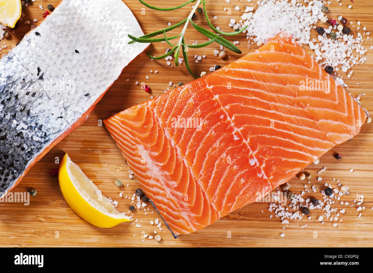 Le saumon sauvage frais Banque D'Images