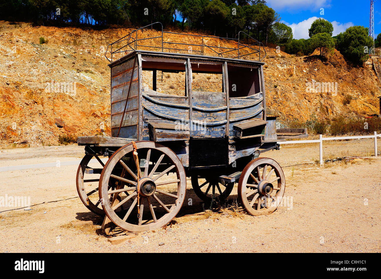 Wagon de l'ouest depuis les jours de l'ouest sauvage Banque D'Images