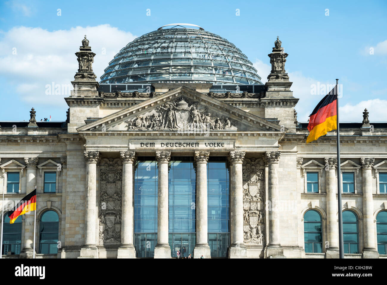 Bâtiment du Reichstag, siège du parlement allemand, Berlin, Germany, Europe Banque D'Images