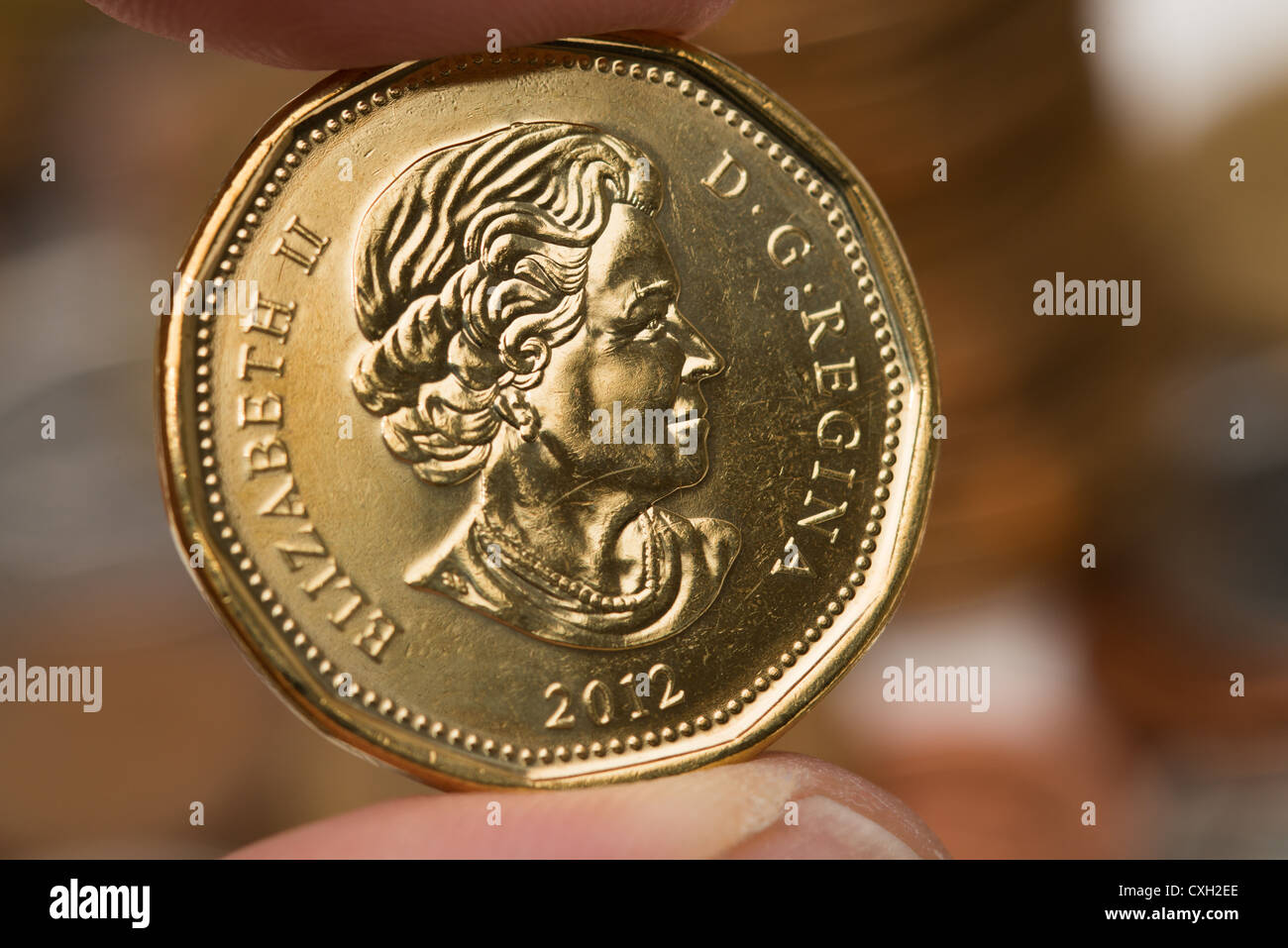 Canadian coin argent Banque D'Images