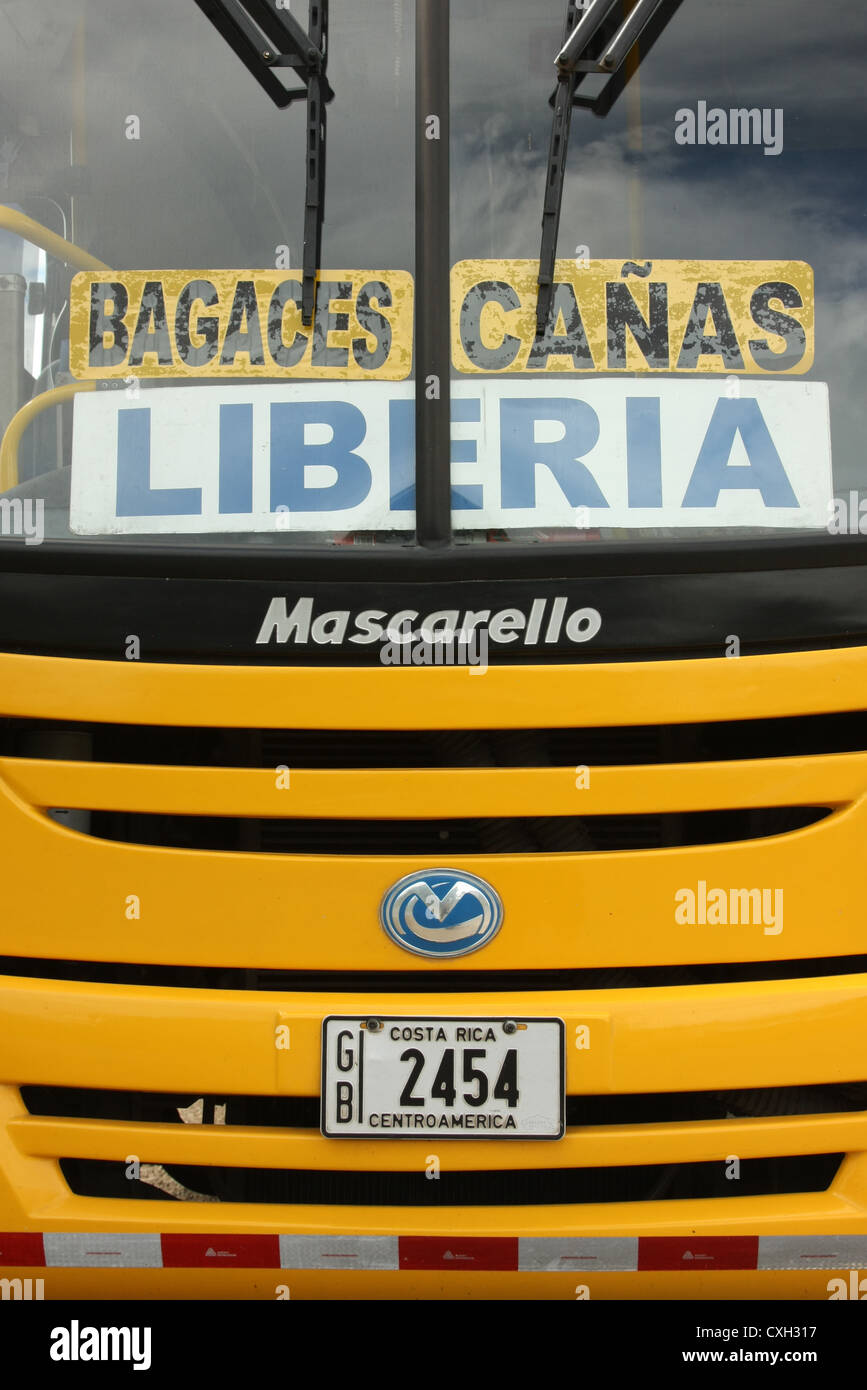 Les bus locaux au Libéria la station de bus. Costa Rica Photo Stock - Alamy